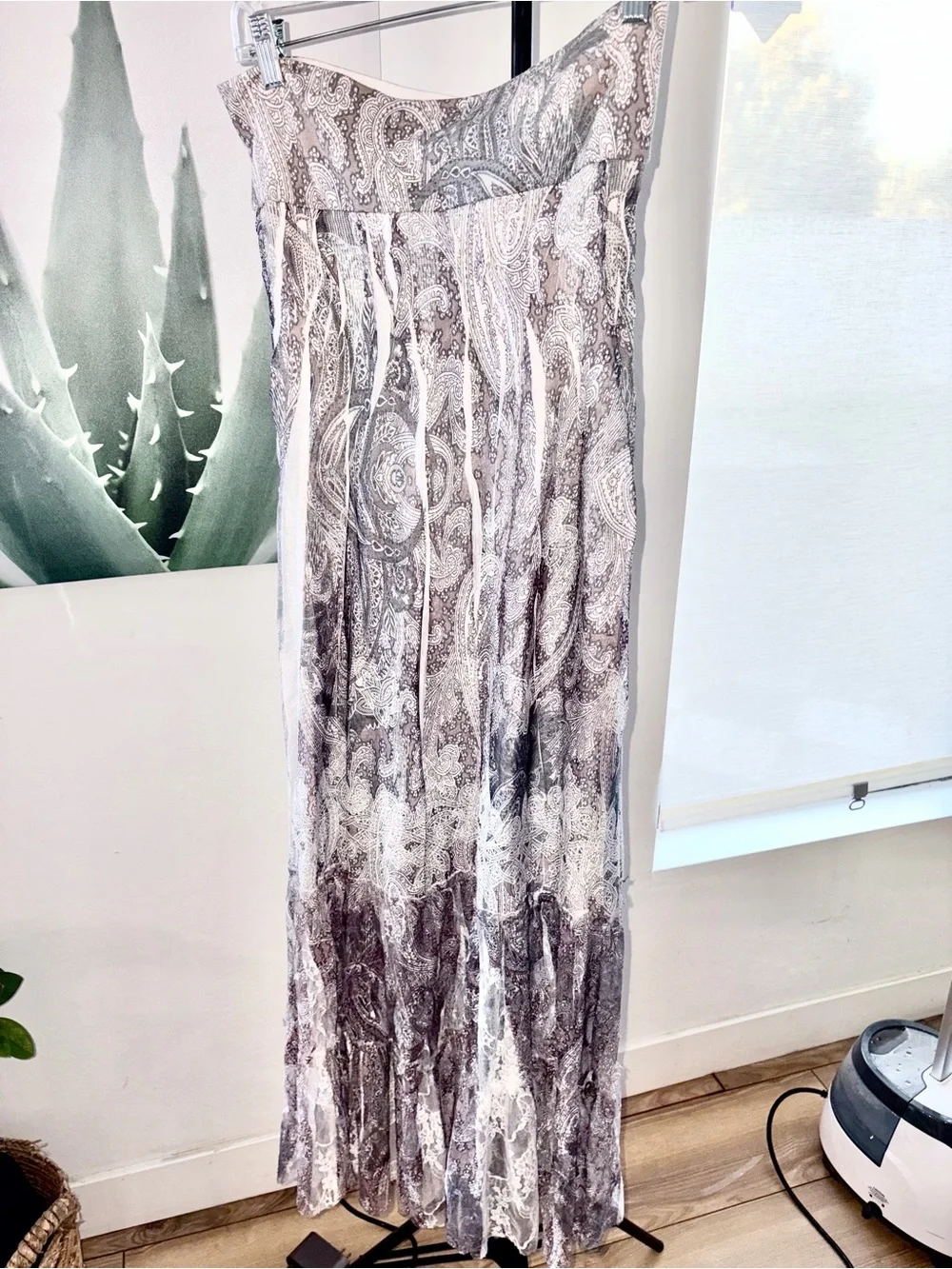 anthropologie paisley maxi dress BHLDN Paisley 3D Embellished Side-Slit Maxi Dress